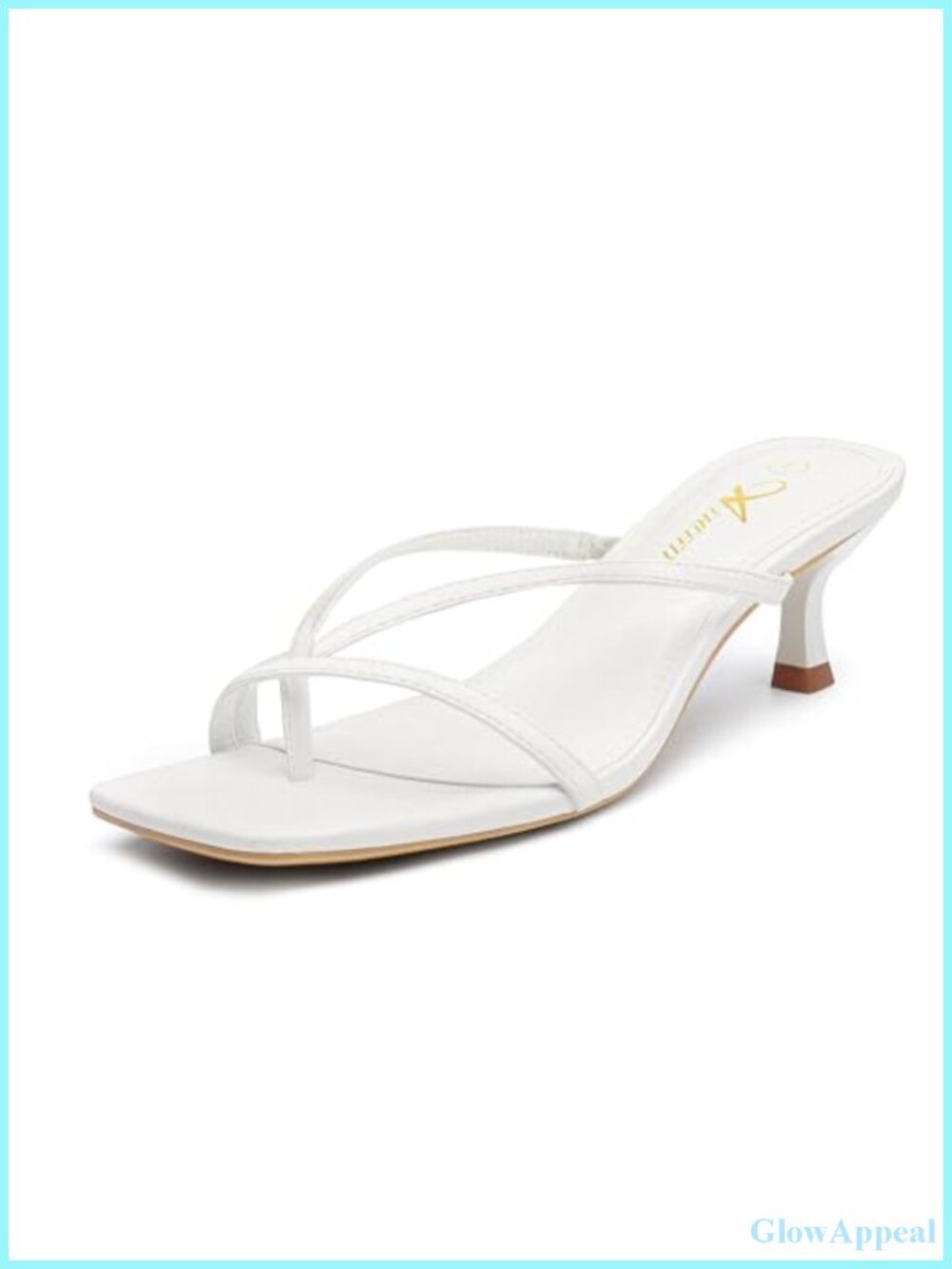 Strappy Kitten Heel Thong Sandals Square Toe Slip On Dressy Low Heels